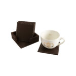 Leather Tea Coasters With Case - Image 4