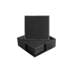 Leather Tea Coasters With Case - Image 2