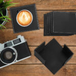 Leather Tea Coasters With Case - Image 3