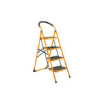 4 Steps Folding Ladder Metal Yellow 845 X 495 X 1170 Mm  stock nil