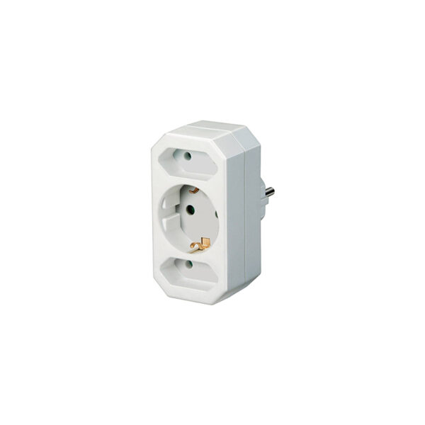Adapter With 2 Euro Sockets White