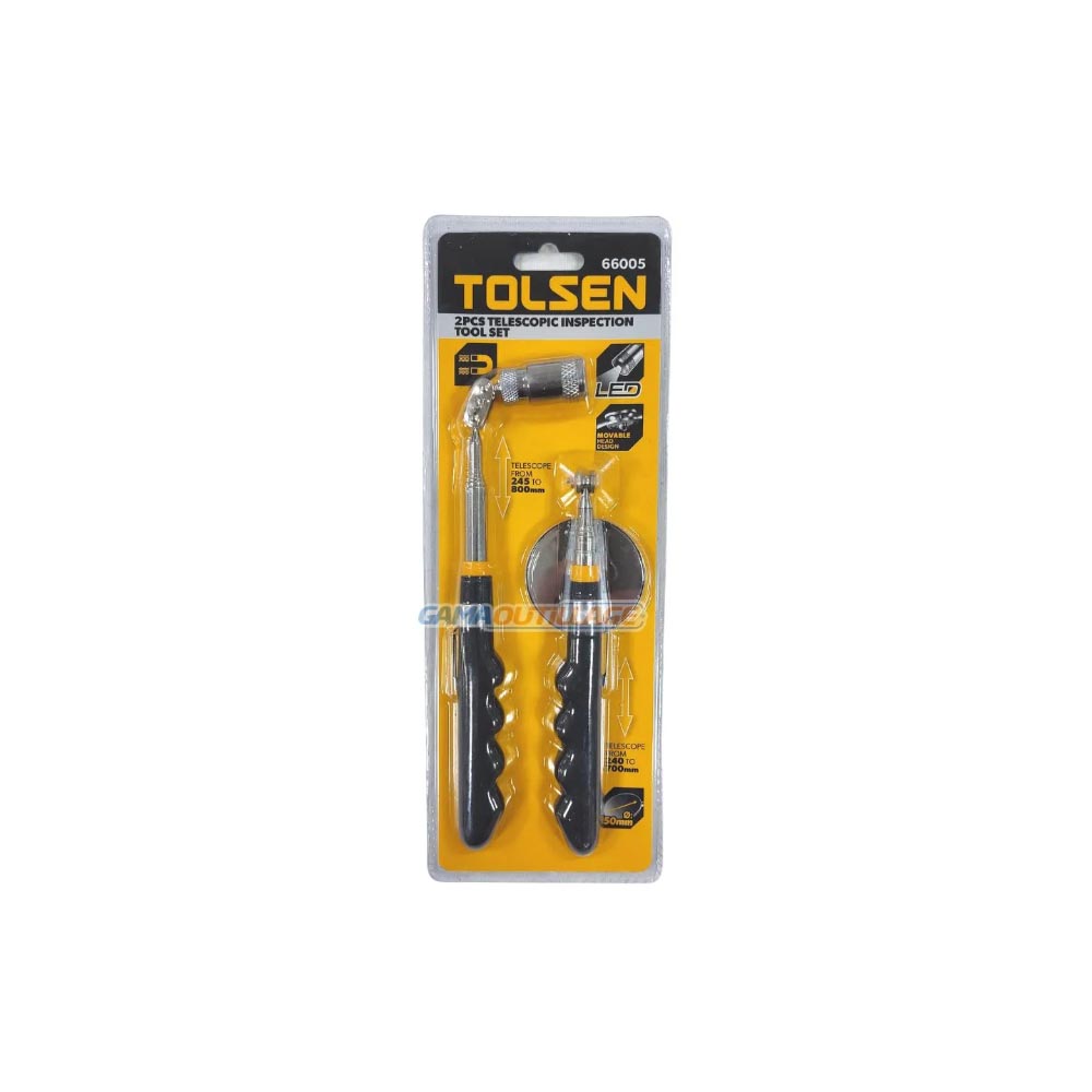 TL-334 (2) Telescopic Inspection Tool Set With Led Light 245-800Mm - Image 1