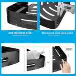 Single Corner Shower Caddy Ss (Matt Black)