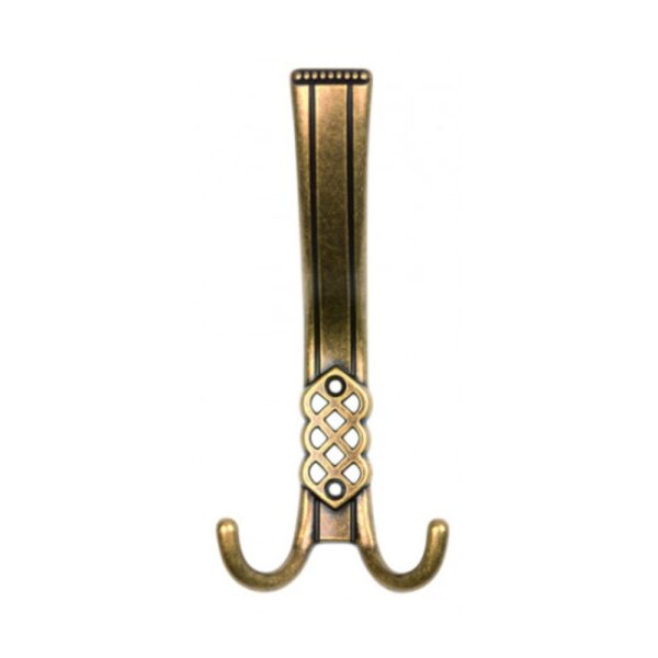 Antique Brass Rustic Double Robe Hook