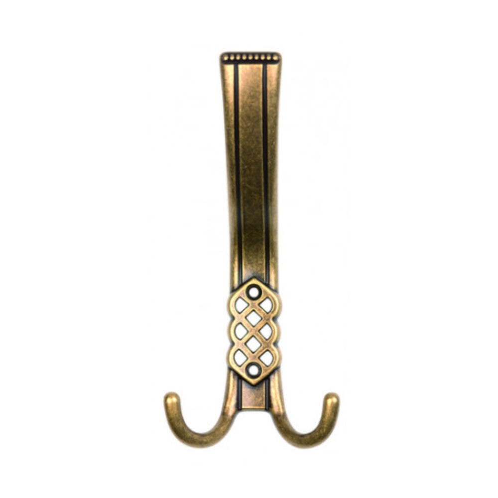 Antique Brass Rustic Double Robe Hook - JB Saeed Home & Hardware