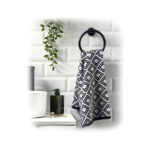 Towel Ring Stainless Steel Matt Black - Image 2