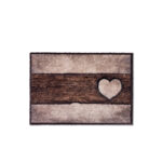 Pure And Soft Mat 50X70Cm Wood Heart Sand/Brown Polyamid