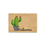 Coco Style Mat 40X60Cm Cactus Welcome Coir Printed