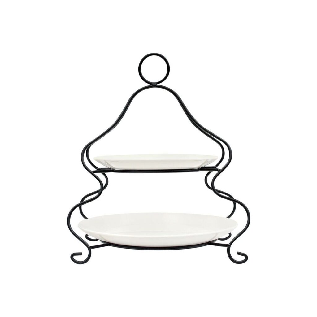 2-Layer Plate Set With Iron Stand
