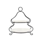 2-Layer Plate Set With Iron Stand