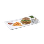 Rectangle Serving Plate With Dips 16 Inch