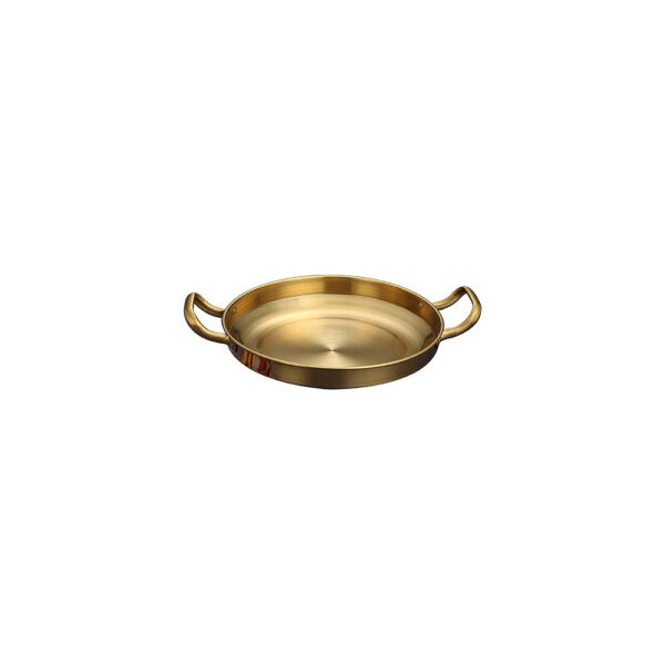 Stainless Steel Spanish Paella Pan Gold 20 cm
