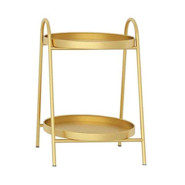 Nordic Round 2-Tier Side Table Gold