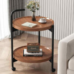 Seoul Wooden Round 2-Tier Serving Trolley