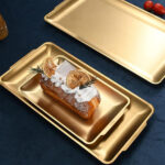 Stainless Steel Rectangular Tray Gold (36 x 20 cm) - Image 3