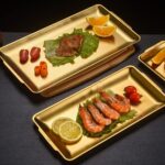 Stainless Steel Rectangular Tray Gold (36 x 20 cm) - Image 2