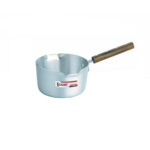 Milk Pan With Wooden Handle Silver 7″