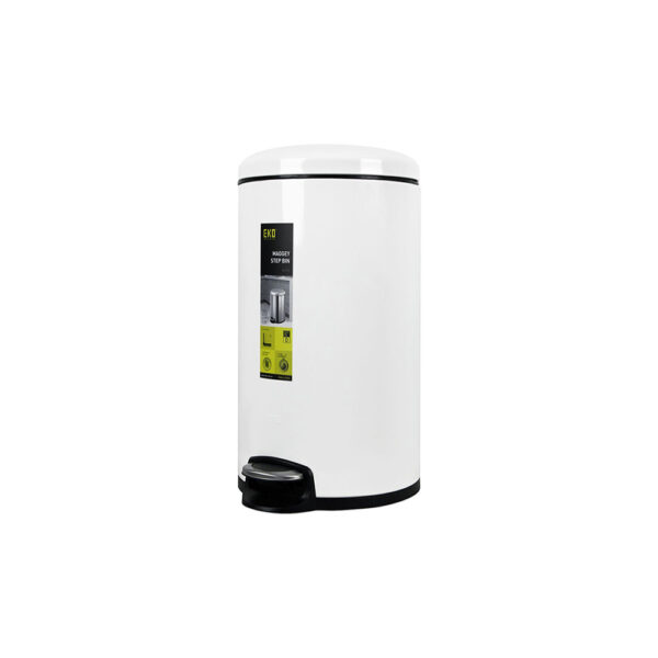 Dome Pedal Bin "Maggey" White 20L