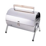 Cylindrical Bbq Grill Stainless Steel