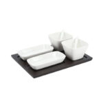 Serving Platter Set Of 7Pcs With Wooden Tray Pablo