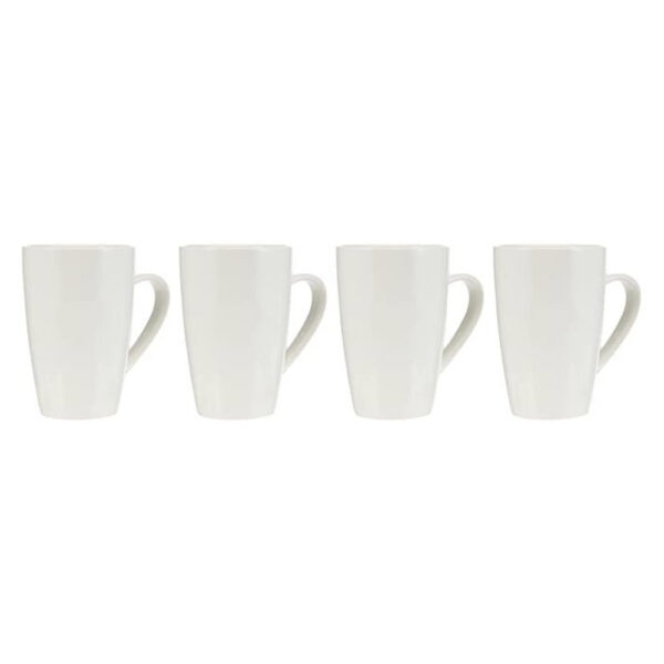 Maxi 4 Pieces Mug Set, White, 380ml