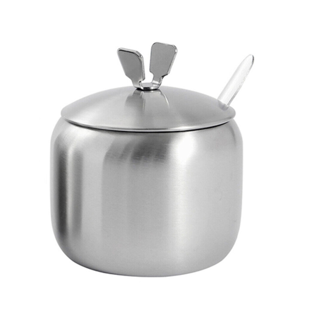 Sugar Pot With Spoon SS