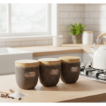 JAR SET 3PCS GREY SUGAR-TEA-COFFEE - Image 2