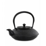 Iron Tea Kettle with Ribbed Design & SS Infuser Black - 750ml - Image 2