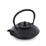 Iron Tea Kettle with Ribbed Design & SS Infuser Black - 750ml - Image 3