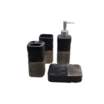 CERMAIC BATH SET 4PCS BLACK/GRAY