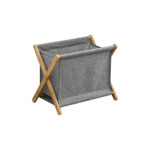 Bamboo Wood X-frame Laundry Hamper
