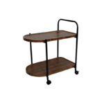 2-TIER TEA TROLLEY WOODEN