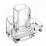 PEN & BRUSH HOLDER 3 COMP TRANSP