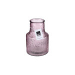 Embossed Glass Vintage Flower Vase (Wide Neck) 13.6 x 20 cm - Image 2