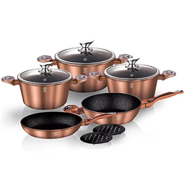 Cookware Set 10 Pcs Rose Gold_Metallic Line Collection