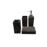 CERMAIC BATH SET 4PCS  BLACK 3D