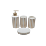 CERAMIC BATH SET 4 PCS WHITE COOPER LINES