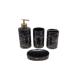 CERAMIC BATH SET 4 PCS BLACK SPACE