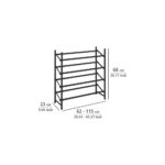 4-Tier Extendable Shoe Rack Black 62-115 X 68 X 26 Cm - Image 6