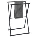 Folding Towel And Clothes Stand Lava Black - Image 2