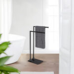 Free Standing Towel And Clothes Stand Matt Black HELLA - Image 3