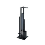 Free-Standing Toilet Set Matt Black "Rivalta"
