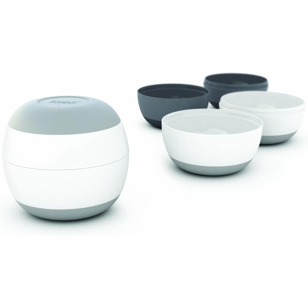 jjs-69 (1) Food Preparation Bowl 4Pc Set White/Grey - Image 1