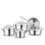 SS Cookware Set 9 Pcs “Astra By Korkmaz”