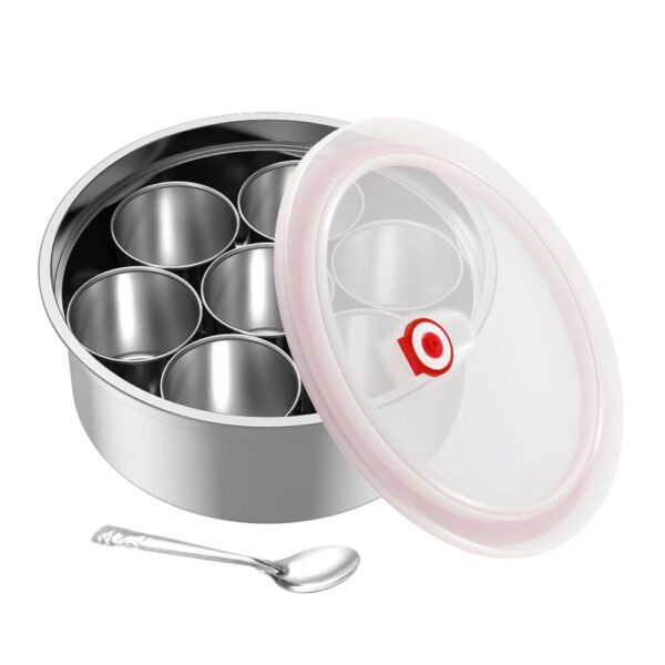 Spice Box With 7 Containers And Air-Tight View Lid 9.8×3.7 inch