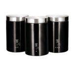 Canister 3 Pcs Set “Black Silver Collection”