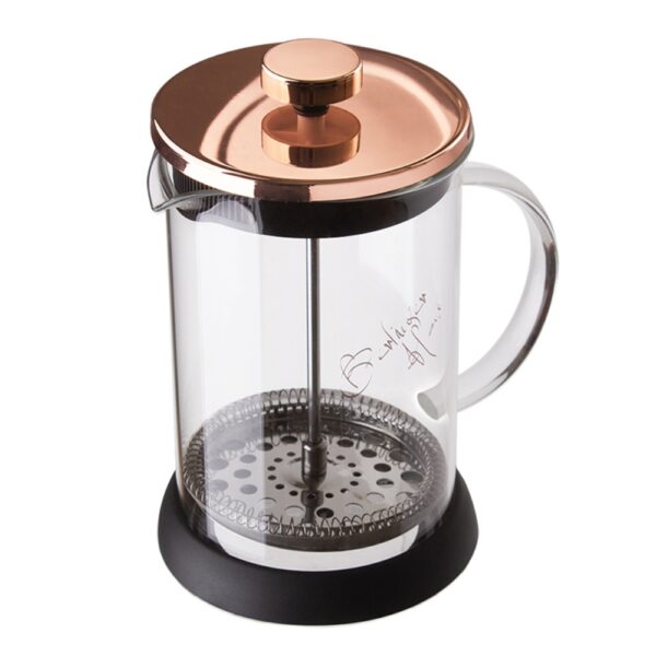Coffee And Tea Plunger (350 ml) Rose Gold “Metallic Line Collection” French Press (1)