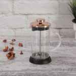 Coffee And Tea Plunger (350 ml) Rose Gold "Metallic Line Collection" French Press - Image 4