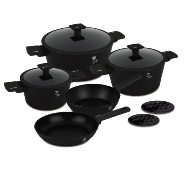 Cookware Set 10 pcs Matte Black Berlinger Haus (Germany)