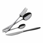 Cutlery Set 24-Piece Mirror Black Finish